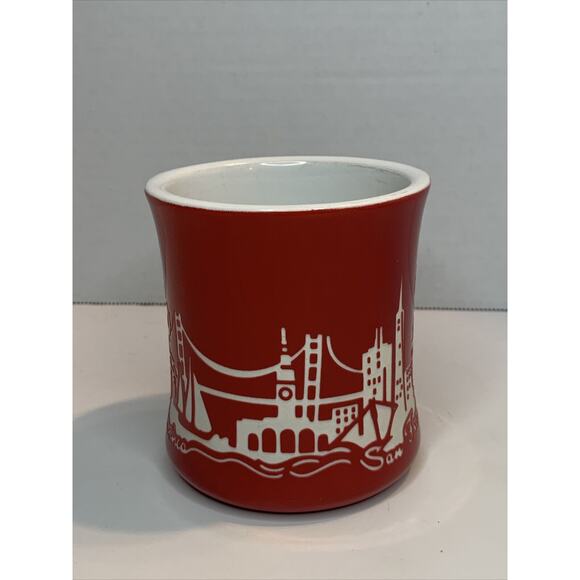SF Mercantile "The City by the Bay" Red Skyline Coffee Mug - Picture 2 of 5